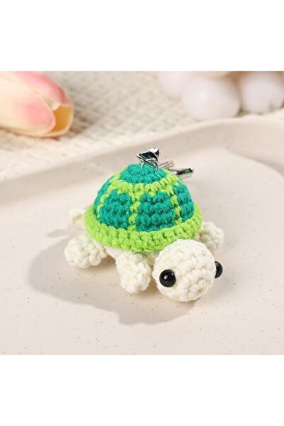Choice 4 1pc Adorable Turtle Keychain, Handmade Crocheted Miniature Turtle Pl...