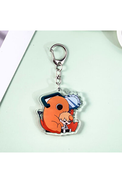 Miniso 5 cm 2 Anime Chainsaw Man Acrylic Classics Keychain Accessories Funny ...
