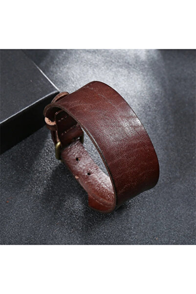 Choice 28 fuyo Vintage Single Layer Cowhide Leather Wide Wristband Adjustable...