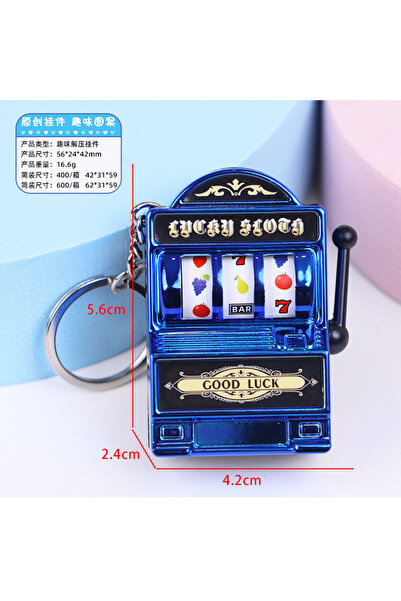 Choice 5.6 x 4.2 x 2.4cm Blue Creative Mini Fruit Slot Machine Casino Lucky C...