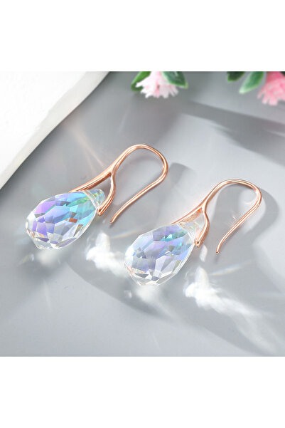 Choice أقراط WA6285-2 مرصعة بأحجار الراين اللامعة وحجر الكوارتز، بتصميم تصريف...