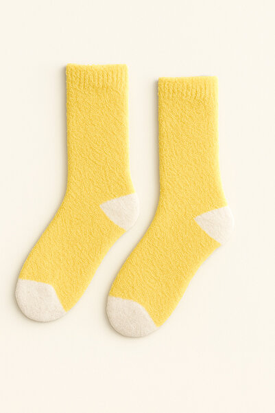 Katia&Bony Unisex Χοντρές Κάλτσες με Φλις Επένδυση Κίτρινες