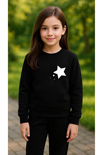 playwear Φούτερ ομάδας STAR V1 με στάμπα για κορίτσια και αγόρια, με λαιμόκοψ...