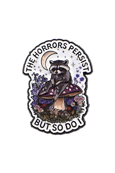 Choice دبابيس مينا عليها صور 4 حيوانات: قطة، راكون، أوزة، مع اقتباسات مضحكة، ...