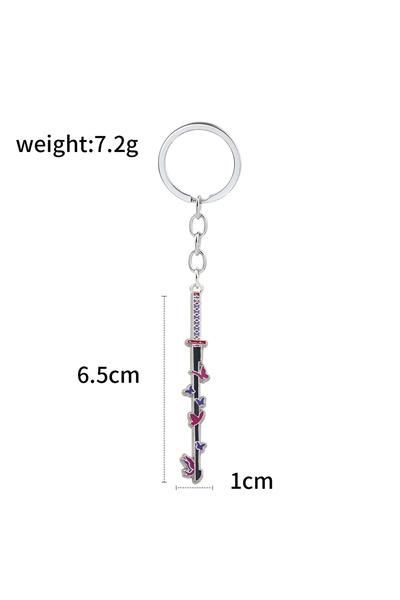 Miniso K00616-08 Anime Demon Slayer Keychain Rengoku Kyoujurou Sword Pins Wea...