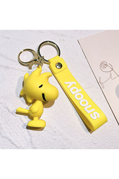 Miniso KC4515 Snoopy Cute Doll Keychain Silicone Car Couple Key Pendant Bag S...