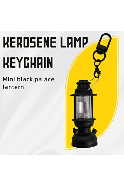 Choice فانوس صغير أسود، مصباح شمعة إلكتروني صغير، سلسلة مفاتيح، مصباح كيروسين...