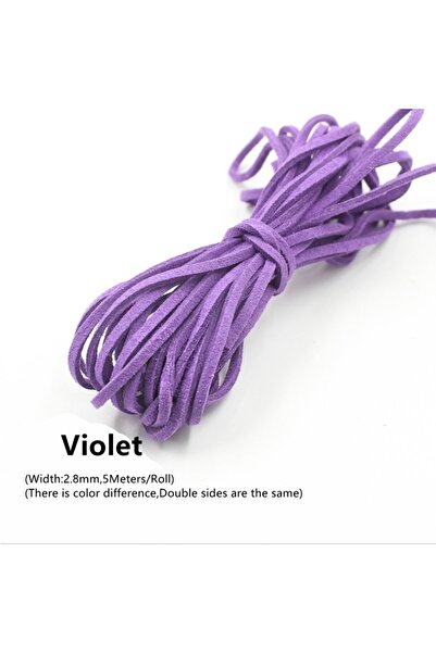Choice خيط تطريز من الألياف الدقيقة، 3 مم، 5 أمتار، بنفسجي، خيط تطريز مسطح من...