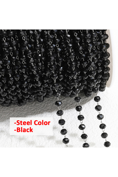 Choice سلسلة من الفولاذ المقاوم للصدأ، مرصعة بأحجار كريستالية متعددة الألوان،...