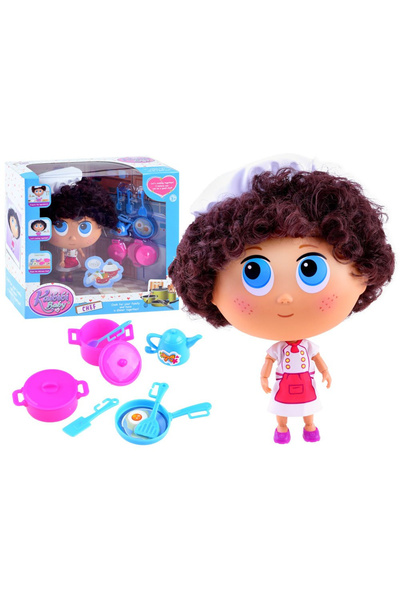 Jokomisiada Chef doll for children, with movable limbs and specific accessori...