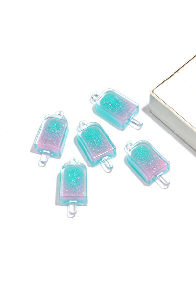 Choice مجموعة من 10 قطع من تعليقات الآيس كريم الزرقاء المتدرجة المضيئة في الظ...