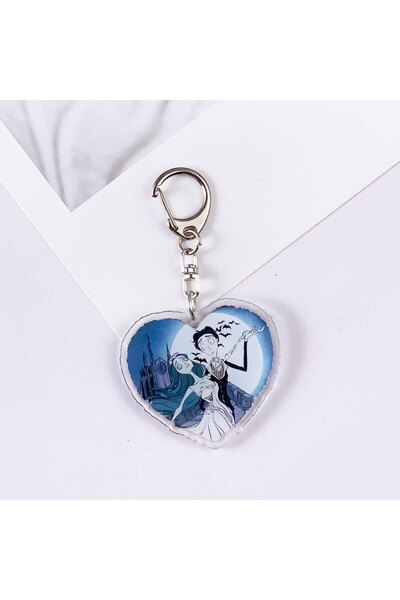 Miniso 5 cm 9 Disney Tim Burton's Corpse Bride Cute Acrylic Keychain Accessor...