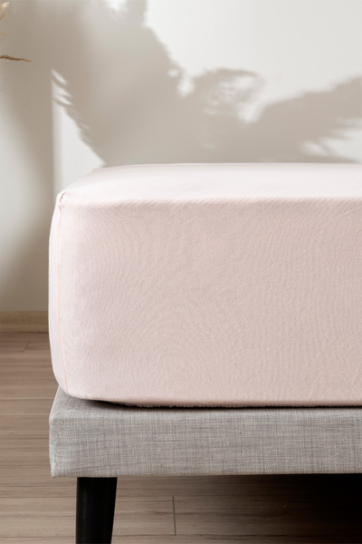 Koza Home Powder Double Combed Cotton Fitted Sheet 2529