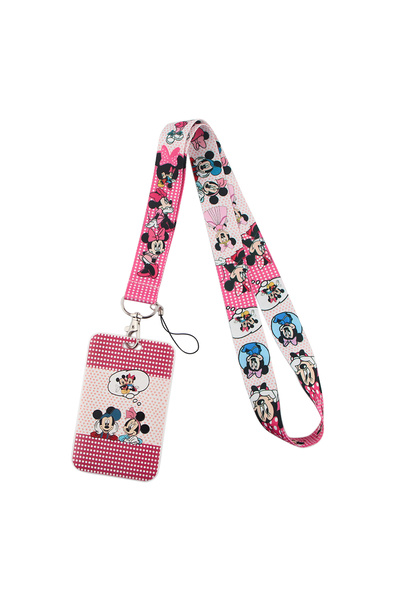 Choice 2 Cartoon Cute Mouse Lanyard Card Holder Anime Neck Strap for Key ID Card Phone Straps Badge Holder.