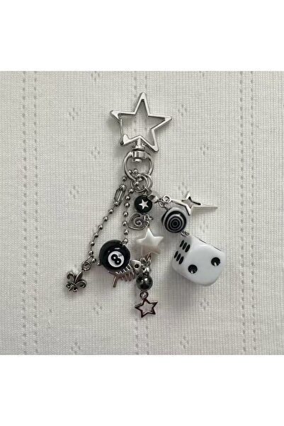 Choice white Handmade Black 8 Billiard Keychain Mini Ball Keychain Resin Pend...