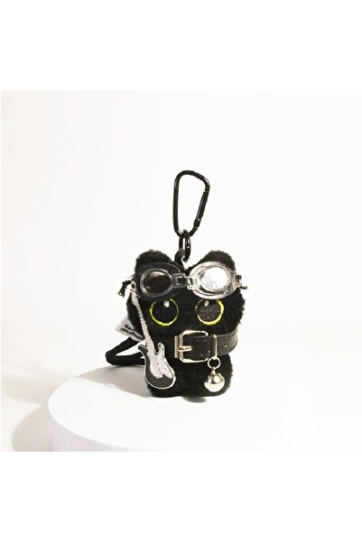 Choice Style 12 New Scarf Black Cat Plush Doll Keychain Camera Shoulder Bag D...