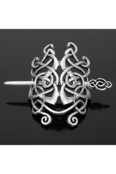 Choice مشابك شعر فايكنج سلتيك عتيقة الطراز، دبابيس شعر من سبيكة فضية عتيقة ال...