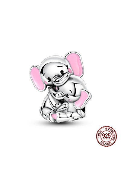 Choice KJC1537 تعليقة من الفضة الإسترليني عيار 925، لون وردي، على شكل فيلة تع...