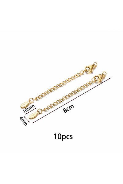 Choice 10 قطع من مشابك جراد البحر المصنوعة من الفولاذ المقاوم للصدأ، ذهبية ال...