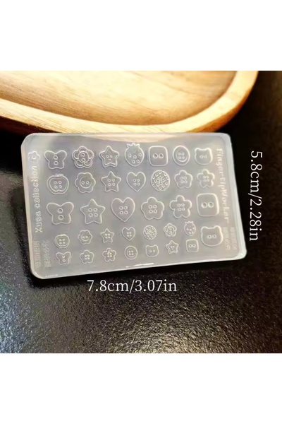 Choice PF-655 قالب أظافر كرتوني، سلسلة مفاتيح، قفل حب، زر نجمة، زر غير منتظم ...