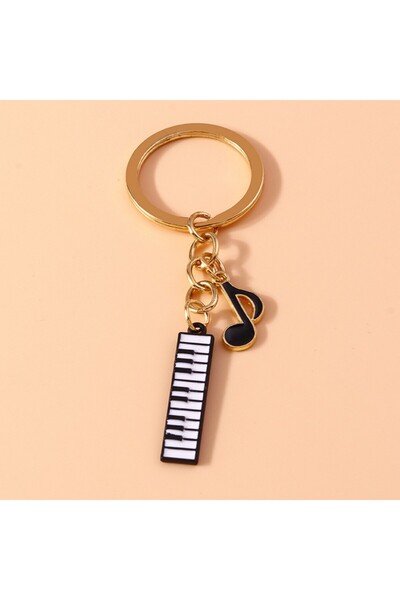 Choice 1pc Fashionable music style notes, piano keys, keychains, accessories,...