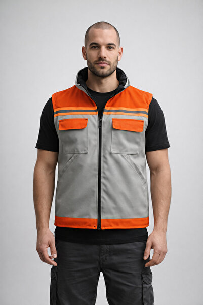 Murat Gabardin Kışlık İçi Kapitoneli Yelek 7-7 Gabardinden Üretilmiştir