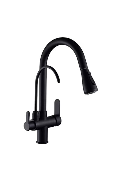 Radinavico Baterie bucătărie cu 3 căi, ieșire apă filtrată, alamă, cioc extra...