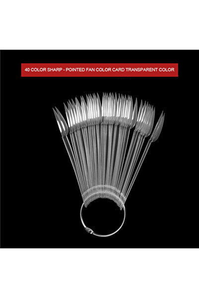 Choice 40 Color- Clear Nail Art Display Swatch UV Gel Nail Tips Color Card Nail Plate Template Plate Sector