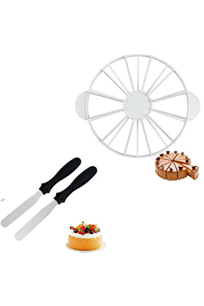 adin tasarım مجموعة ملاعق تقطيع الكيك المعدنية مكونة من قطعتين، أداة تقطيع ال...