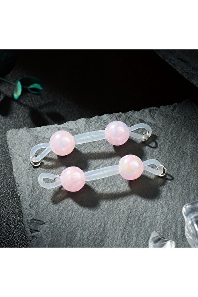 Choice حلقات حلمة سطحية وجلدية وردية فاتحة، سلاسل خرز هندسية بدون ثقب - ألوان...