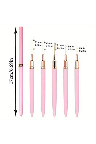 Choice فرشاة رسم الأظافر الوردية من لولا، فرشاة رسم دقيقة للأظافر، فرشاة طويل...