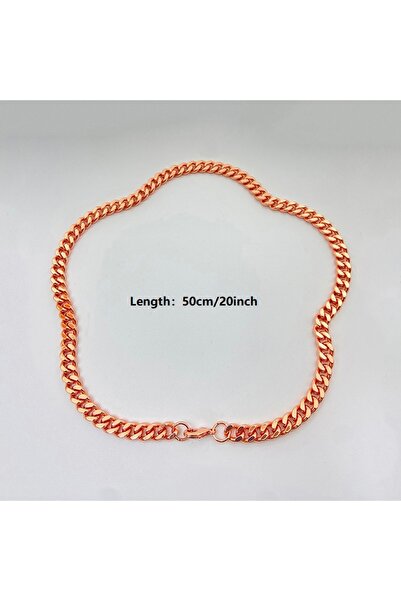 Choice قلادة سلسلة كوبية نقية بطول 20 بوصة للرجال والنساء، مجوهرات مطلية بالذ...