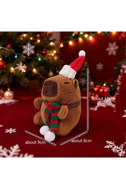 Choice Brown A ZAKOL New Cute Christmas Hat Capybara Pendant Plush Toy Doll K...