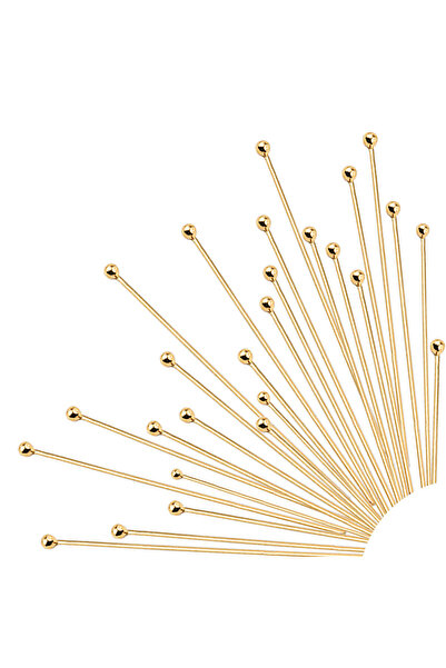 Choice دبابيس رأس كروية مطلية بالذهب عيار 50 مم، 100 قطعة، مصنوعة من الفولاذ ...