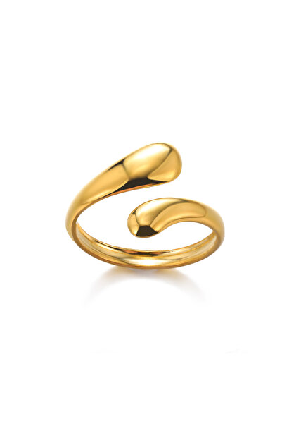 Choice خاتم عناق ناعم قابل للتعديل JZ5222G للنساء، لون ذهبي، مصنوع من الفولاذ...