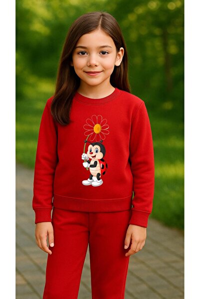 playwear Hanorac de echipă LADYBUG V1 imprimat pentru fete și băieți, cu gât ...