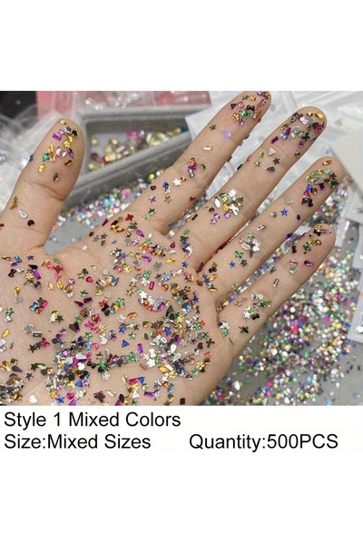 Choice Multicolor-500pc 500/1000Pcs Mini Nail Art Rhinestones Crystal Resin F...