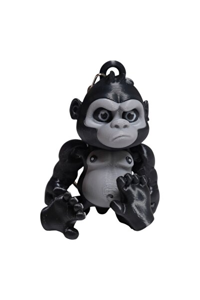 Deniz3DToys Goril Anahtarlık - Hareketli Figür - Siyah
