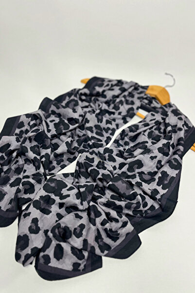 Shalcım Leopar Desen Şal Bambu Kraş Leopar Desen Şal