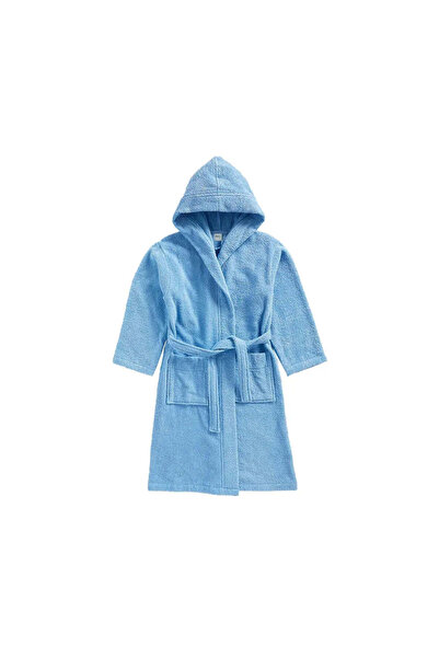 BYFT Daffodil Kids Bathrobe 94 x 120 Cm 10 Year 400 GSM Light Blue 100% Terry...