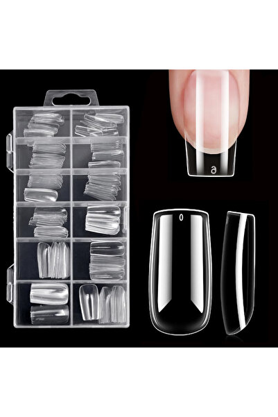 Choice مجموعة ملصقات أظافر شفافة صينية مكونة من 120 قطعة، تتضمن 12 مقاسًا مثل...