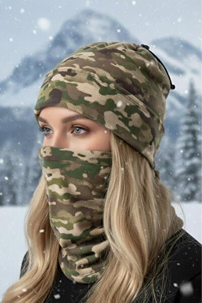 SINGLE SWORD 2-комплект унісекс зимовий полярний шарф і шапка Багатофункціональний захист від холоду 2 штуки