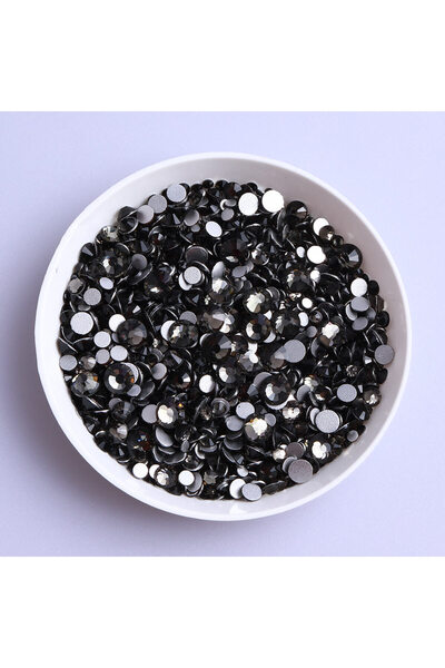 Choice Black Diamond SS3-SS20 Black Diamond Glitter Glass Rhinestones Mix Small Size High Quality Flatbase