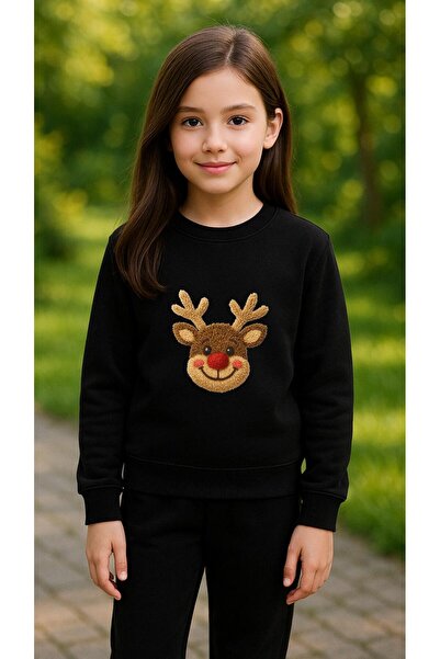 playwear Φούτερ ομάδας GEYİK V1 με στάμπα για κορίτσια και αγόρια, με λαιμόκο...