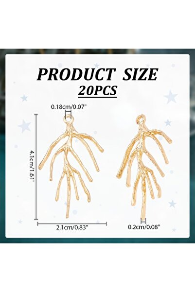 Choice AECH07-03025 ٢٠ قطعة من قواعد القلائد ذات الشكل المتفرع، مصنوعة يدويًا...