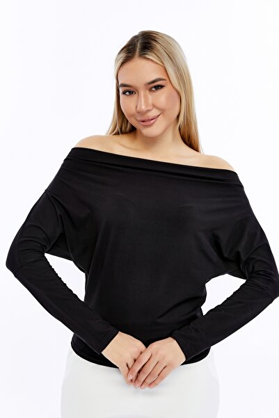 Maison La Femme Women's Asymmetrical Shoulder Detail Blouse