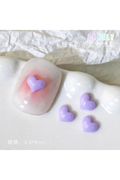 Choice 500 قطعة من زينة الأظافر على شكل قلب بلون الماكرون - إكسسوارات فن الأظ...