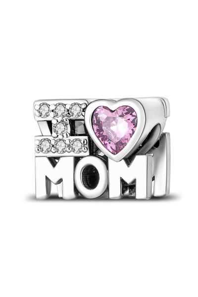 Choice KJC184 Original 925 Sterling Silver Love Heart Family Charm Beads Pendant Fit Bracelet Charm Women D