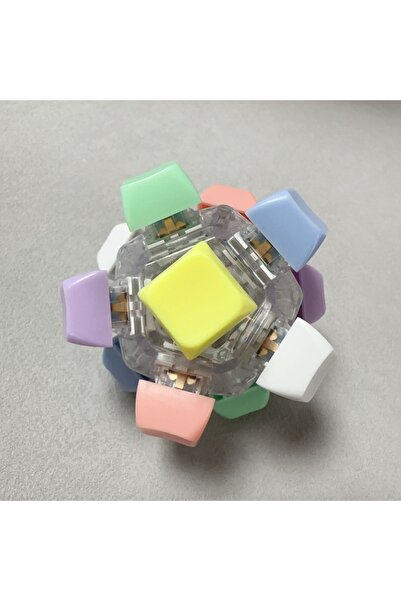 Choice سلسلة مفاتيح جديدة ملونة مكونة من 12 مفتاحًا على شكل كرة سحرية لتخفيف التوتر، يمكنك صنعها بنفسك، أزرار لوحة المفاتيح، غطاء لوحة المفاتيح لتخفيف الضغط على الأصابع