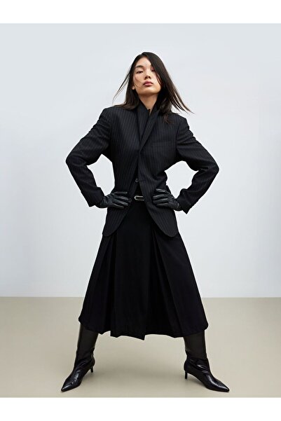 LC Waikiki LCWAIKIKI Класическа рокля с колан Pileli